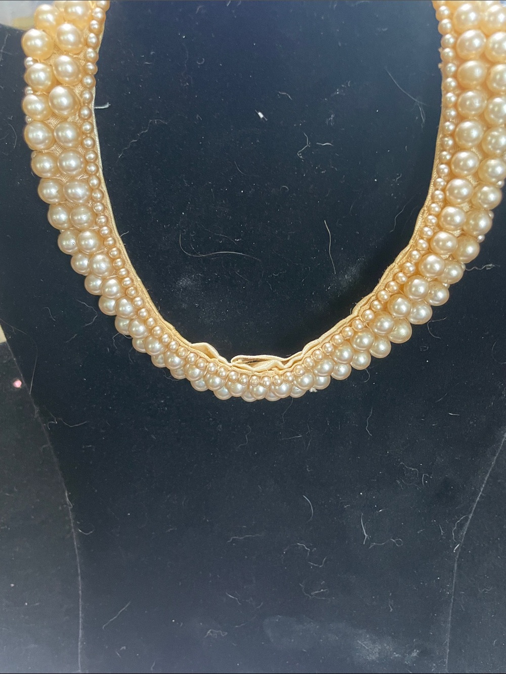 Vintage 1950’s Miranda Cream Pearl Beaded Collar Made in Japan Vintage